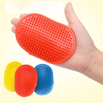

Oval Shaped Rubber Pet Bath Brushes Massage Brushes Adjustable Dog Puppy eaning Brush Comb Cat Grooming Supplies
