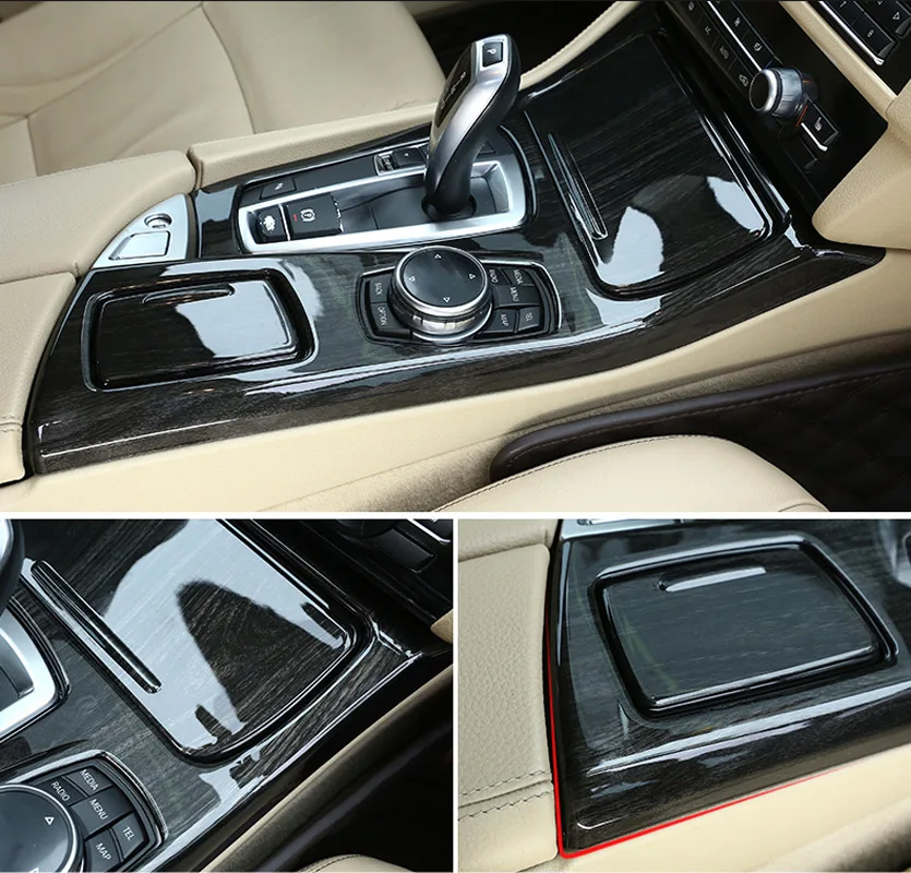 Черный ясень для BMW 5 серии F10 2011- 520li 525li 530li АБС Центр панель переключения передачи Панель крышка отделка автомобильные аксессуары