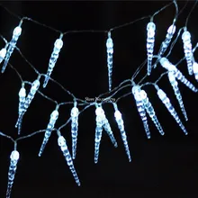 5 м 50 светодиодный аккумулятор светодиодный сосулька палка сказочные гирлянды для вечерние свадебные Рождественские Зимние украшения для дома