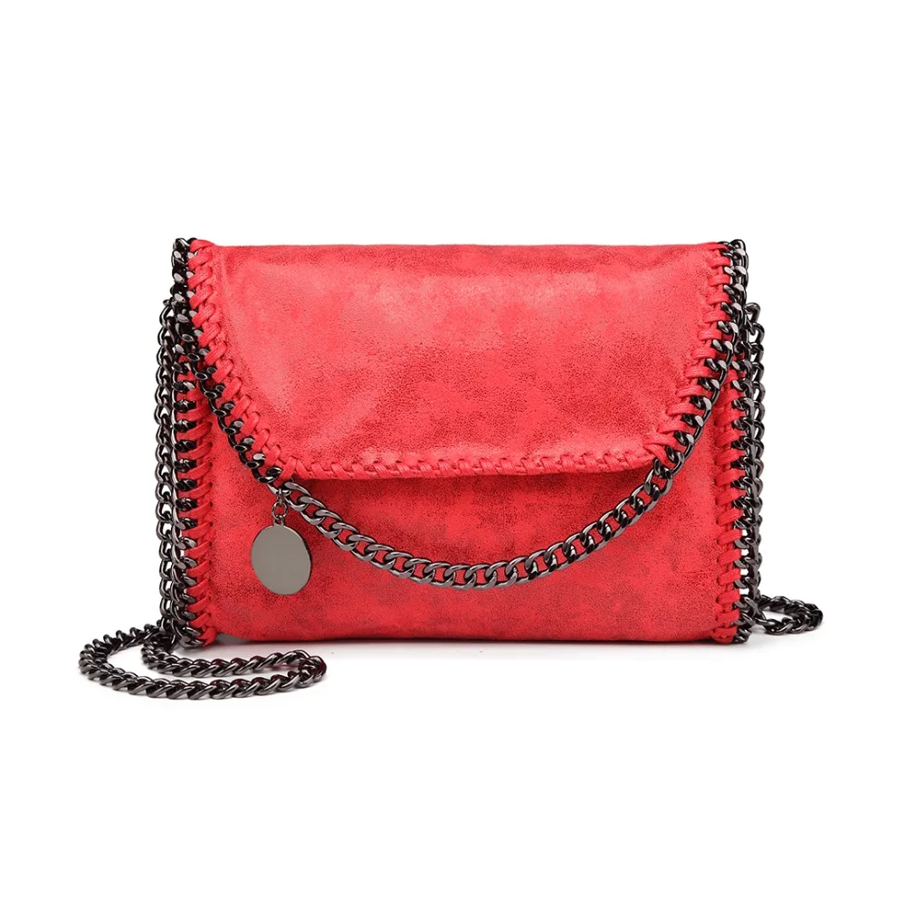 

Miss Lulu Brand Women Designer Cross Body Messenger Shoulder Bags Ladies Fashion Red Clutch PU Leather Handbag Purse YD6844