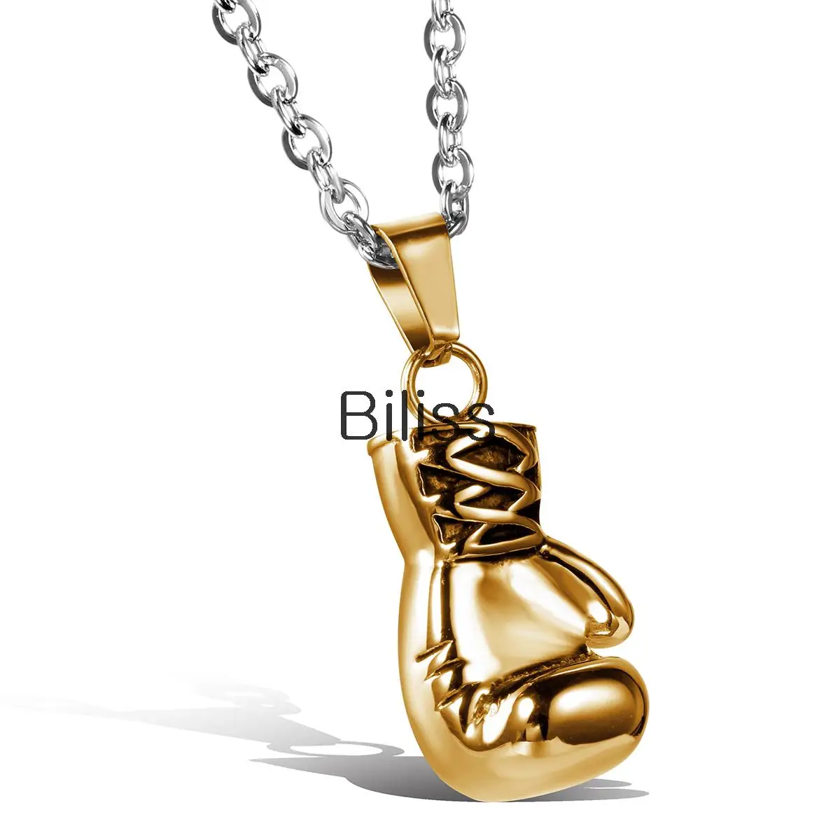 Модное милое мини боксерское ожерелье с перчатками, ювелирные изделия для бокса 316L из нержавеющей стали, крутая подвеска для мужчин и мальчиков, подарок Biliss