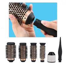 4 размера/набор Профессиональная щетка для волос керамическая, ионизирующая круглая расческа для кудрявых волос парикмахерская расческа повязка керамическая Расческа Для Волос Стайлинг бигуди