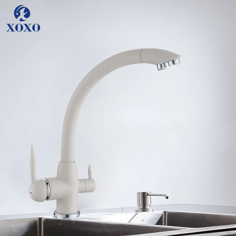 XOXO Kitchen Purify Faucets Mixer Tap Cold and hot 360 Degree Rotation with Water Purification Features  Kitchen Crane Tap 83028 white kitchen sink Kitchen Fixtures