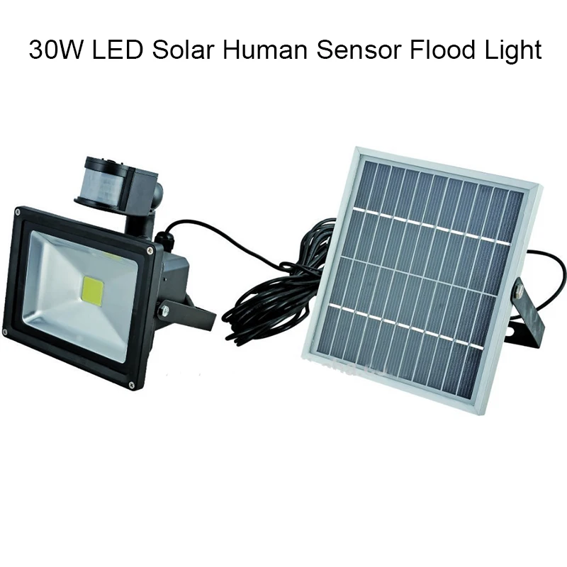 pir sensor lamp 30W Solar Light , solar panel 30W led PIR Infrared