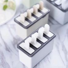 4 ячейки DIY Popsicle классическая форма для изготовления мороженого лоток производитель PP замороженный кубик льда леденец плесень кухня мороженое инструменты для приготовления пищи