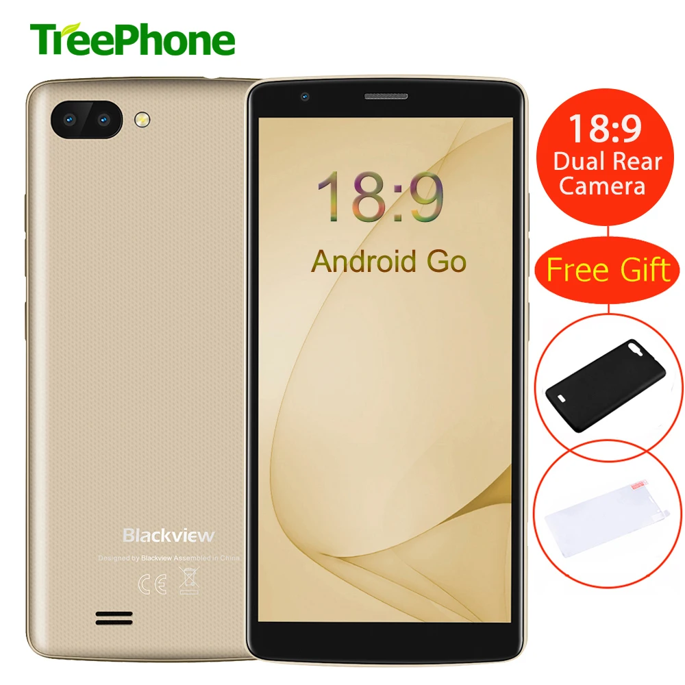 BLACKVIEW A20 Android Go New OS смартфон Quad Core 3g двойной сзади Камера мобильного телефона 5