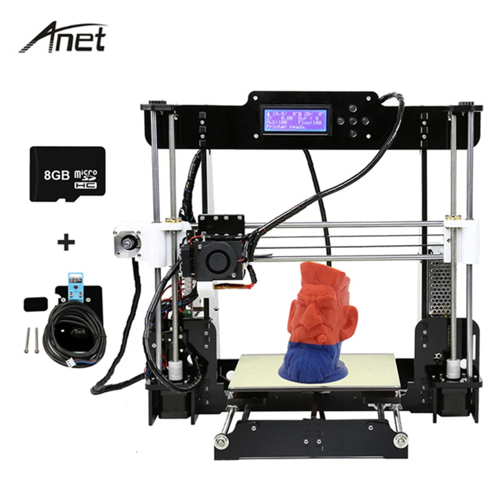 Anet A8 Optional Auto Lever 3d Drucker Upgraded Prusa i3 3d Printer with Plus Size Build