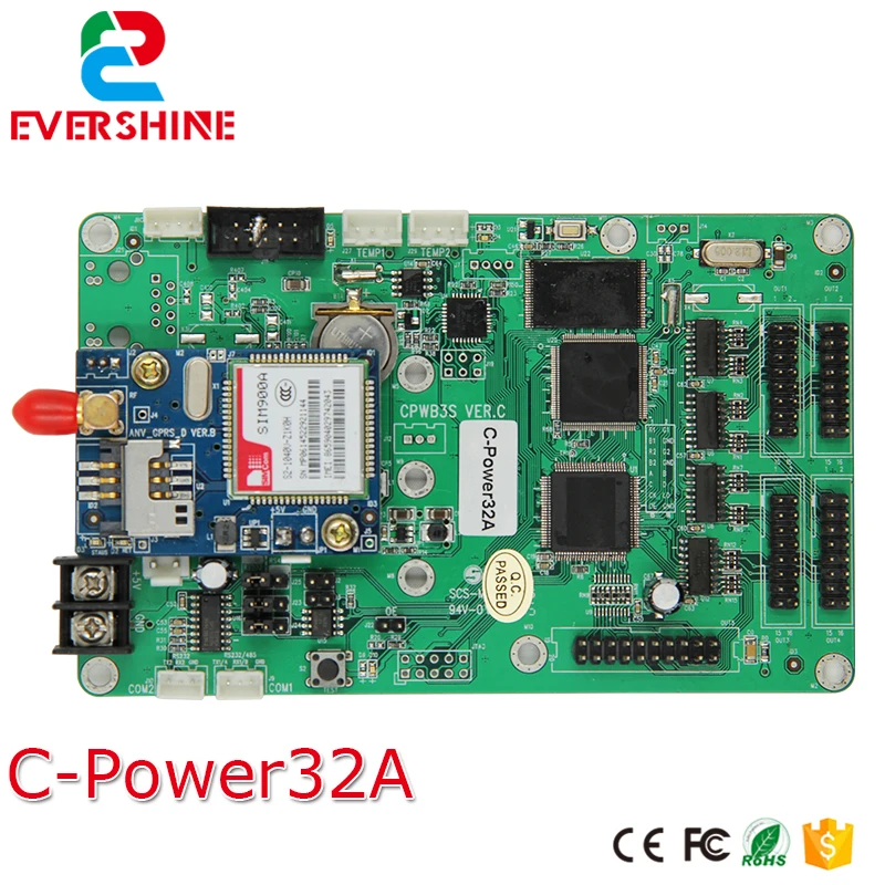 Lumen full color control card c-power32a has most powerful function and high cost-performance with GPRS dual frequency module