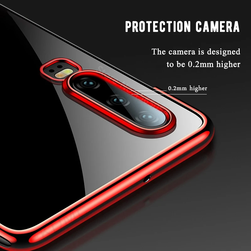 Чехол для Huawei P30 Lite P20 P10 Plus чехол P Smart Nova 4e 3e 3i мягкий с гальваническим покрытием