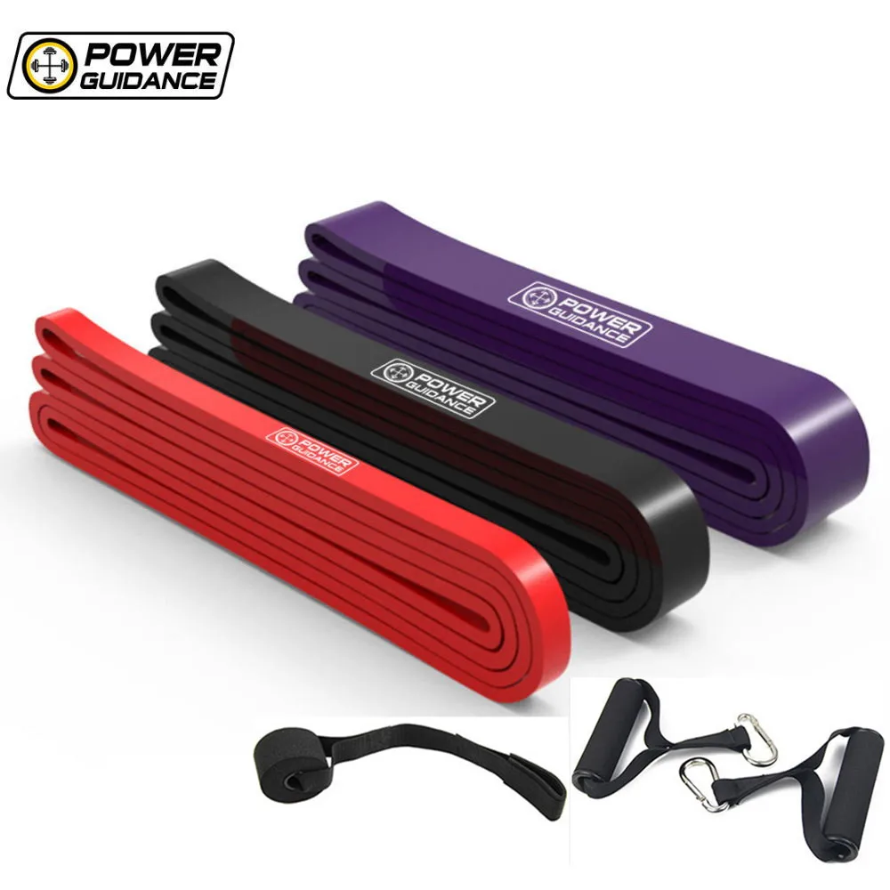 Power Guidance Фитнес резиновые подтягивающие Эспандеры power latex Band Loop Strap Expander Висячие тренировки Сумка - Цвет: with handles Anchor