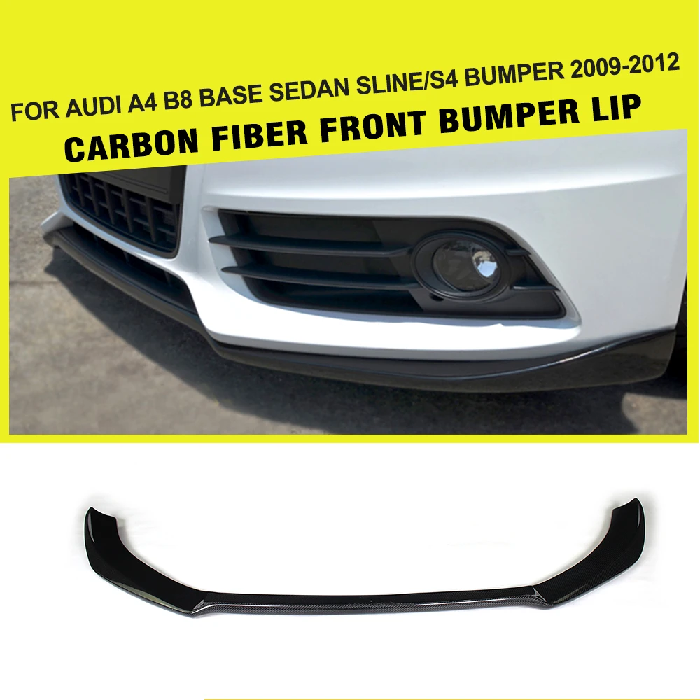 Cheap Carbon Fiber/FRP Auto Voorbumper Lip Spoiler Splitters voor Audi A4 B8 S4 S-line Sedan 4 -deur 2009-2012