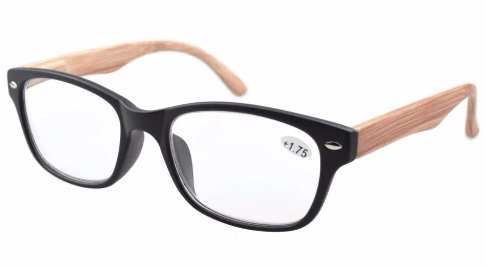 R017 Eyekepper весна петли древесины напечатанными рук Очки для чтения для женщин и чтение Солнцезащитные очки для женщин+ 1.00-+ 4.00 - Цвет оправы: Black