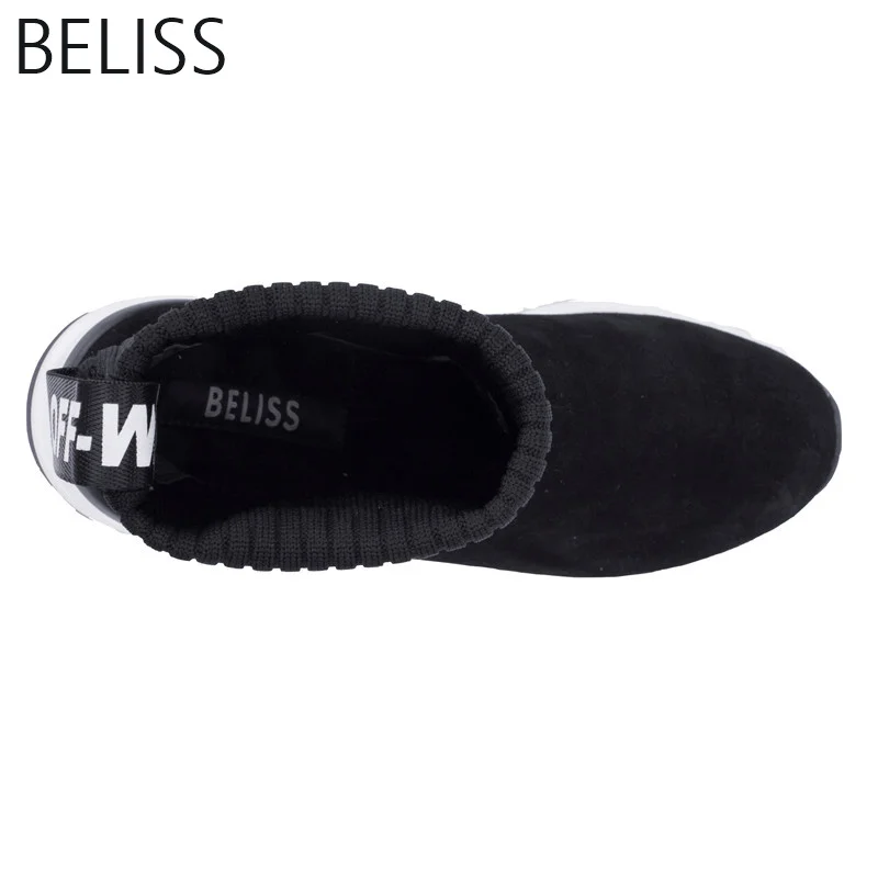 BELISS 2018 new design fashion ankle boots for women sneaker boots women wedges genuine leather pointed toe spring autumn BWG026 Women's Shoes