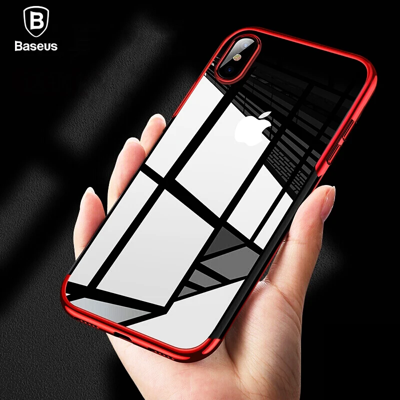 

Baseus Luxury Plating Soft Silicone Case For iPhone Xs Xs Max XR Ultra Thin TPU Protective Case For iPhone Xs Xs Max Cover