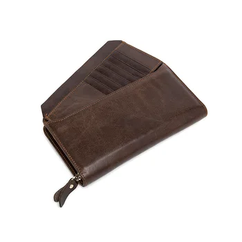 

Cow Leather Wallet Men Business Clutch Handbag Long Card Wallet Head Long Wallet Handbags Men Clutch Bags