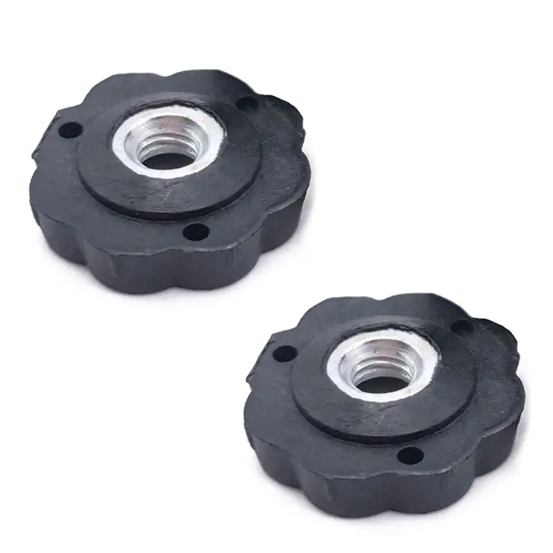 

2Pcs M4 M5 Plum Bakelite Hand Tighten Nuts Handle Star Mechanical Black Thumb Nuts Clamping Knob Manual Nuts