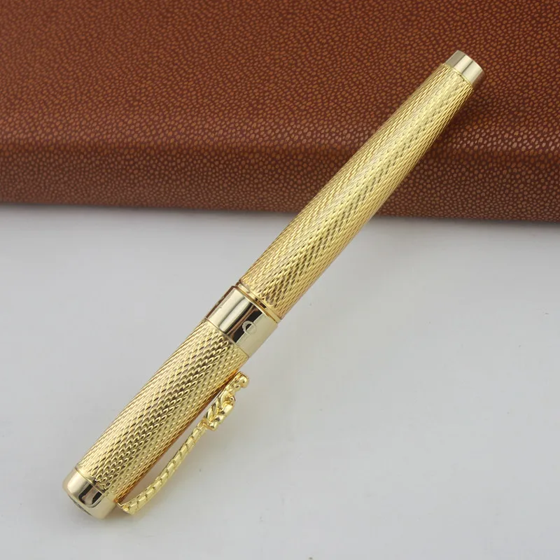 Jinhao 1200 золотой дракон Красный Кристалл глаза роликовая шариковая ручка, канцелярские принадлежности для офиса Бизнес роскошный бренд Письма подарок шариковые ручки