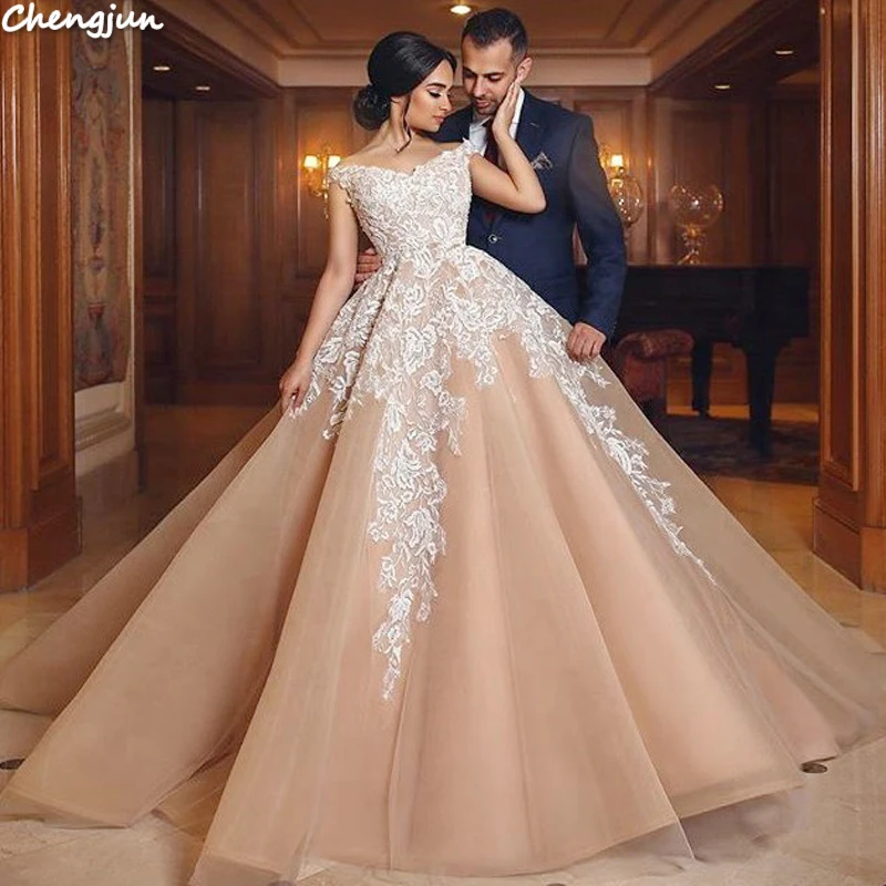 Chengjun Italian Modest Vintage Bridal Gowns Ball Gown Wedding