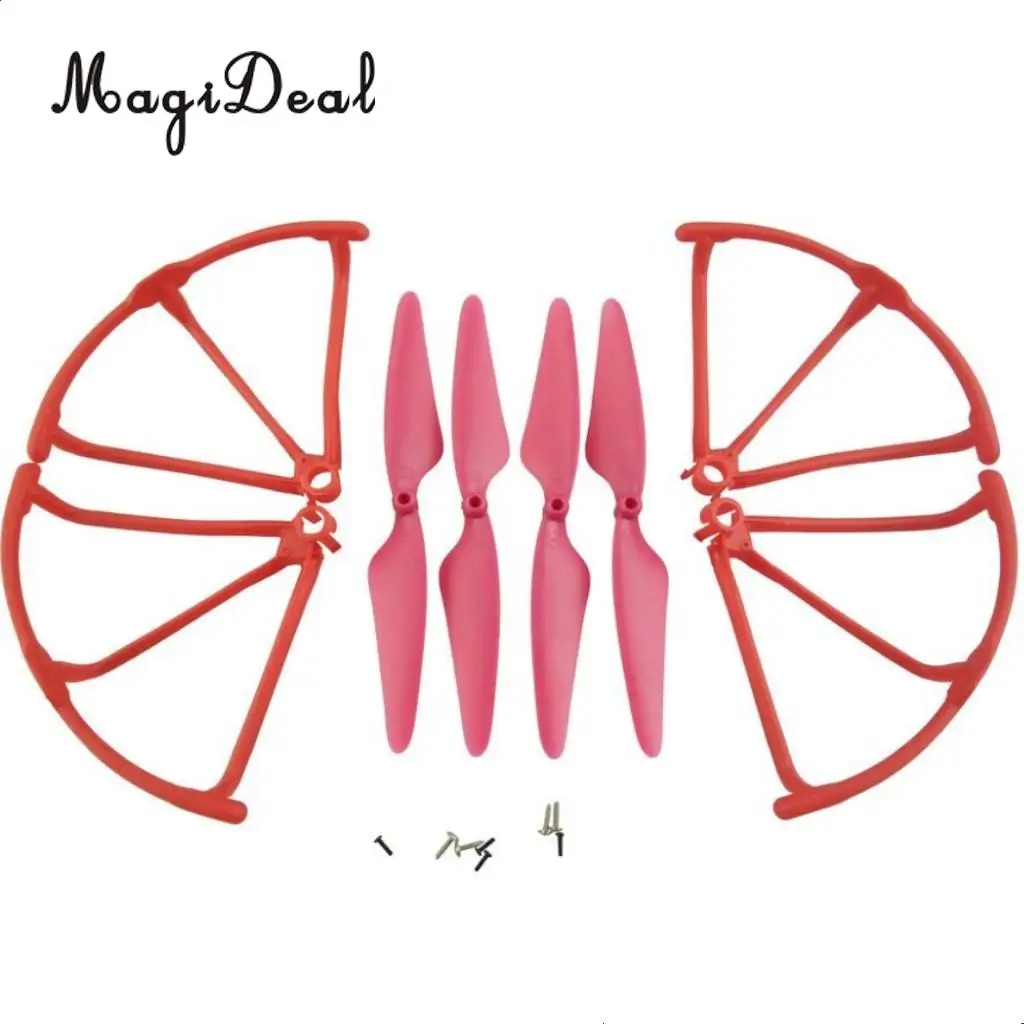 MagiDeal Motor+Propeller+Bumper+Bearing Shafts CW CCW Motor Set for Hubsan X4 H502S H502E H507A RC Drone Parts