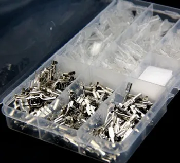 

300pcs/lot Crimp Terminal Splice Female Spade Connector Splice With Case 2.8mm 4.8mm 6.3mm Each 50 sets