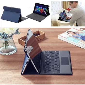 

Cover for Microsoft Surface Pro 4 Pro 5 PU Leather Folio Bag Protective Stand Cases Compatible with Surface Original Keyboard