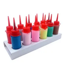 Пластиковая бутылочка с клювом, бутылочки для капельницы, бутылка для макияжа, прозрачные пустые бутылки с краской, заправка песком и клеем, 60 мл