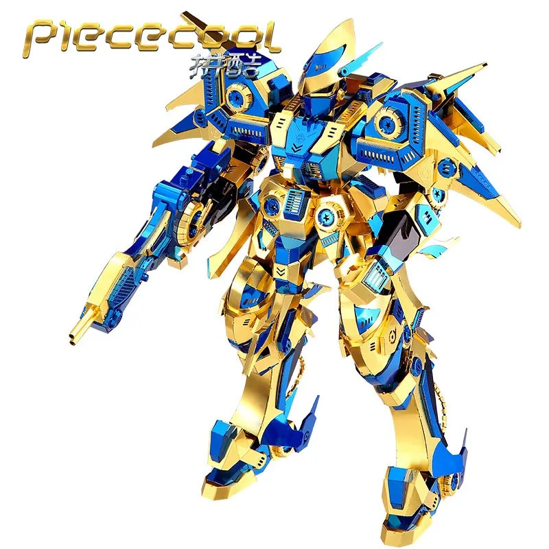 Piececool 3D металлическая игрушка-головоломка DIY черный рыцарь общий солдат Обезьяна Король Пекинская опера фигурка модель для взрослых мальчиков игрушка подарок золото - Цвет: P095-GBK
