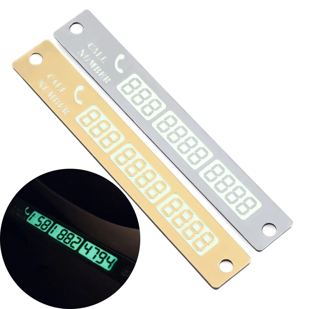 

Luminous Temporary Parking Card With For TOYOTA Tercel Tiara Venza Yaris Hiace Prius V Hilux Land Cruiser Avanza Carina Celica