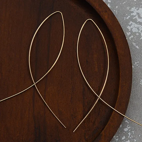 Elegant Fish-Shaped Handmade Minimalist Earrings