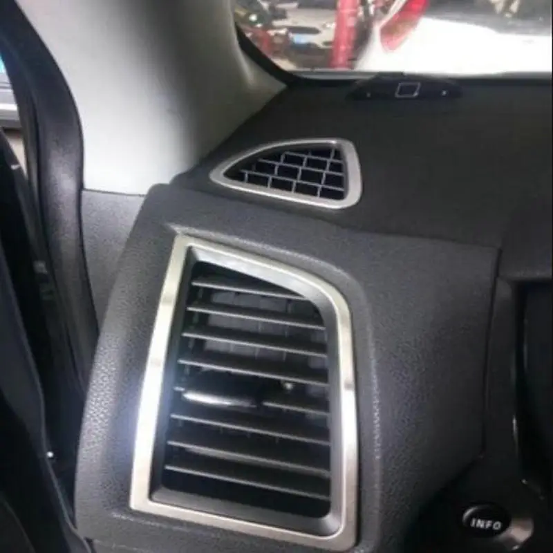 

Car Styling 4pcs/Set For Mitsubishi ASX 2011-2015 Decorative Air outlet conditioning Cover stainless steel frame Car Accessories