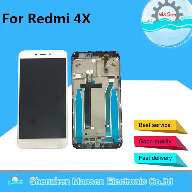 Original New LCD Screen Display Touch Panel Digitizer With Frame For 5 0 Xiaomi Redmi 4X