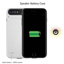 Новинка, 3 в 1, чехол с динамиком, аккумулятор для iphone 7 Plus, 8 Plus, Дополнительный внешний аккумулятор, зарядное устройство, кино, музыка, звук, чехол для телефона, для i6, 6 S, 7, 8