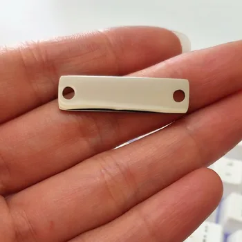

10pcs/lot high polished steel blank connector bar-8x30mm, stainless steel smooth surface connector bar for engraving logo M0066