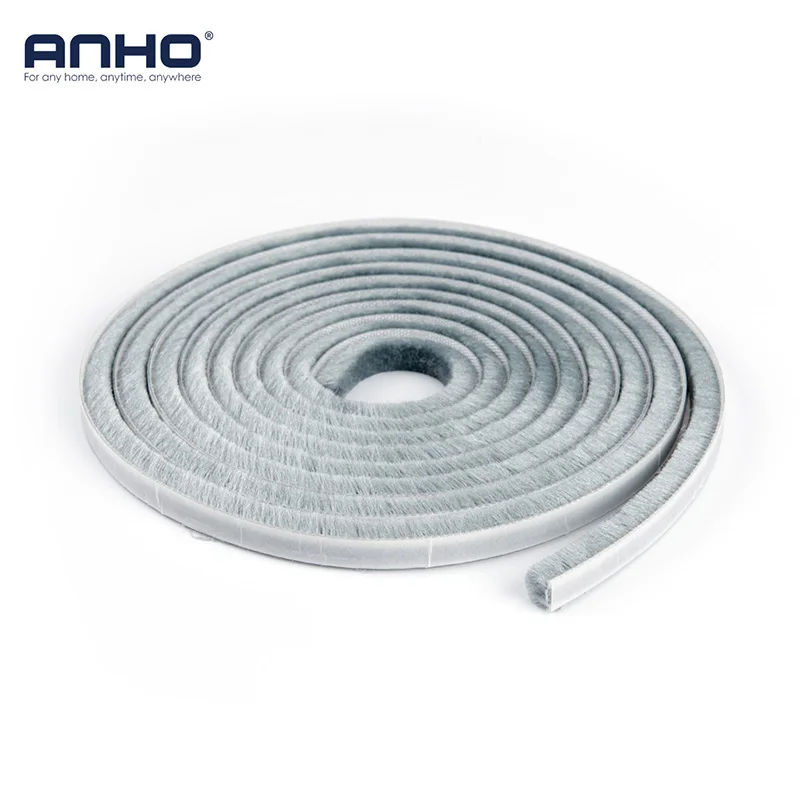 

3M/5M Self Adhesive Window Sealing Tape Dust Proof DIY Cut Door Brush Weather Strip Flexible Gray Hardware Accessories