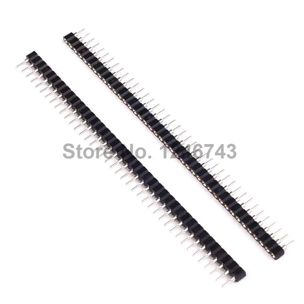 

20PCS 1x40 Pin 2.54 Round Female Pin Header Connector