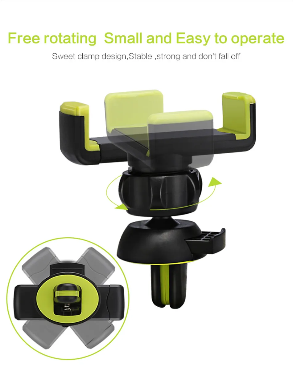 Universal Car Phone Holder For iPhone X 8 Air Vent Mount Car Holder 360 Degree Mobile Phone Holder For Samsung S9 Stand  Holder (4)