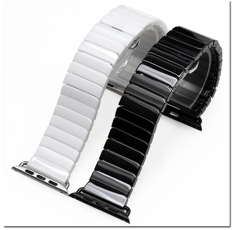 Китай керамический ремешок для Apple Watch Band 44 мм/40 мм iwatch серии 4 Бабочка Пряжка браслет на петле ссылка браслет ремешок для часов ремень