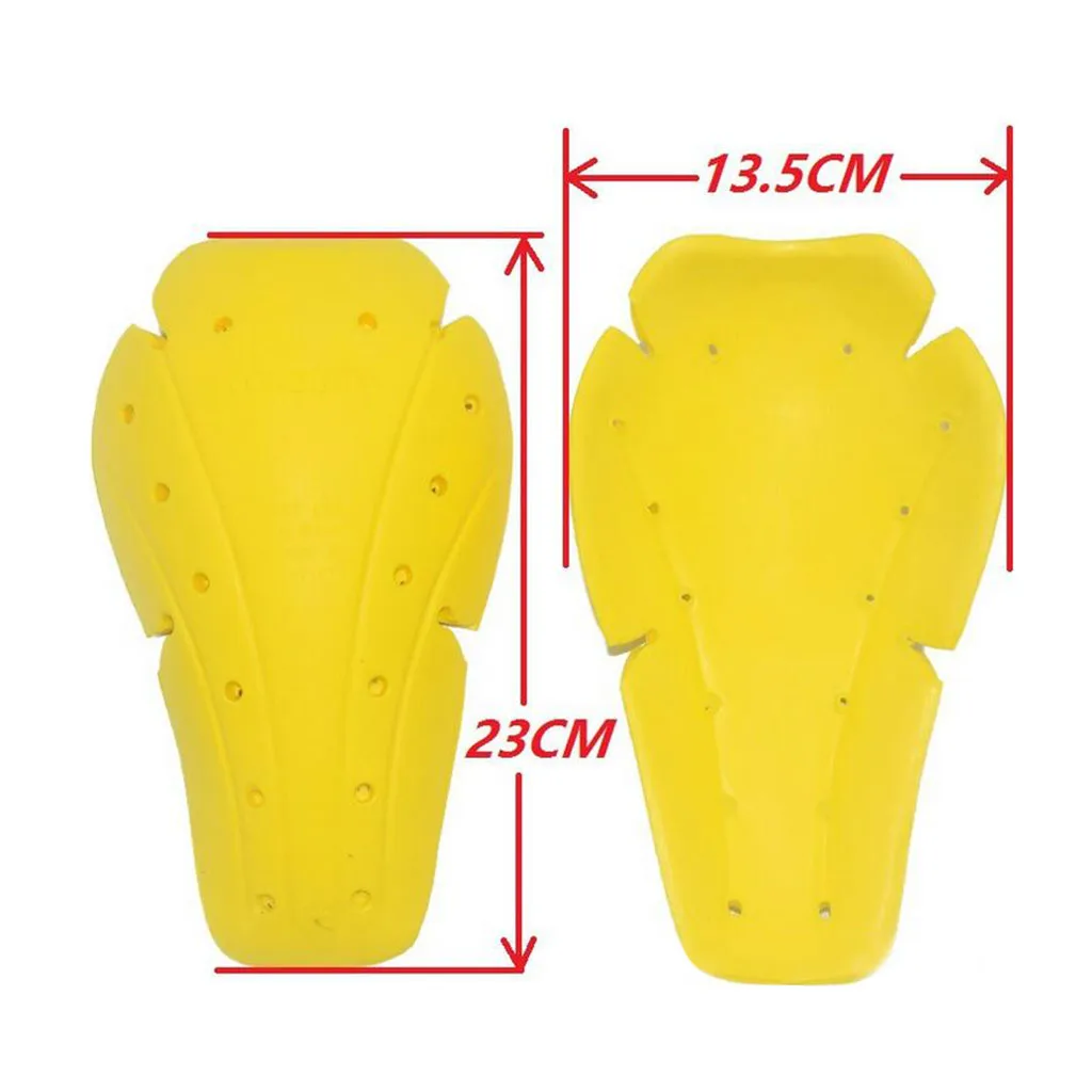 Durable Motorcycle Motocross CE Approved Detachable Armour Hip & Knee Protection Pad Yellow Black
