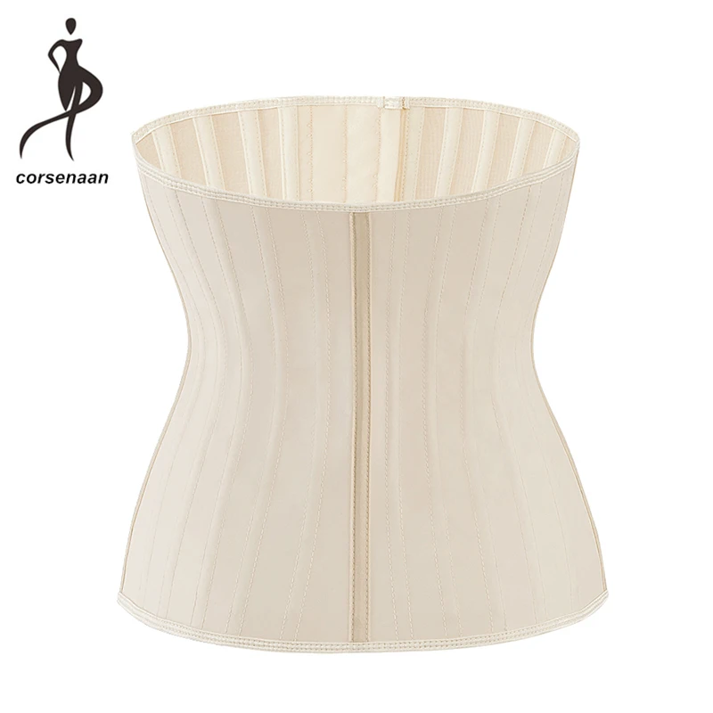 Najtaniej Rozmiar XXS 2XL kobiet lateks 25 stal bez kości gorset waist trainer Cincher Firm kompresji Shapewear gorset nago czarny 950 #