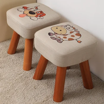 

Children's Stool Home Low Stool Solid Wood Shoes Bench Fashion Creative Adult Small Bench Sofa Stool Small Wooden Stool