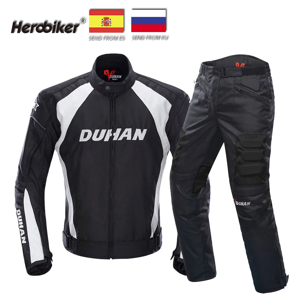 DUHAN Motorcycle Jacket Motocross Suits Jacket&Pants Moto Jacket Protective Gear Armor Men Motorcycle Clothing DUHAN Motorcycle Jacket Motocross Suits Jacket&Pants Moto Jacket Protective Gear Armor Men Motorcycle Clothing