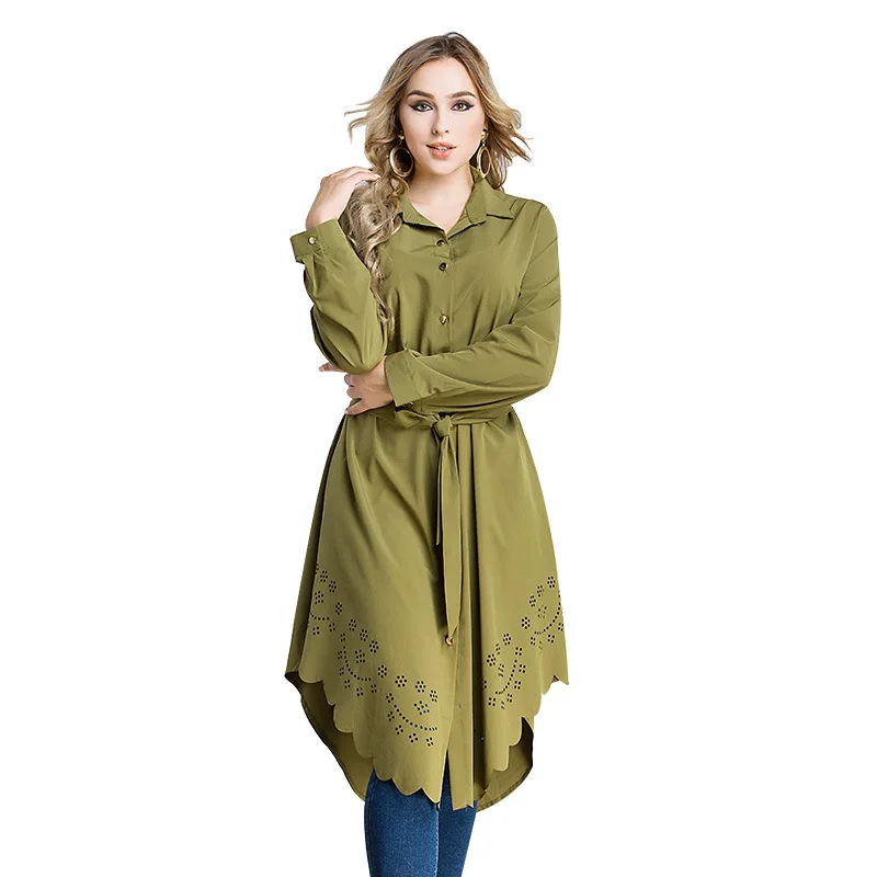 Arabic Women Dress Loose Belted Robe Femme Islamic Clothing Cardigan Malaysia Turkish Pakistani Fashion Plus Size Muslim Dress (3)
