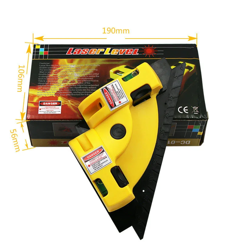 

High Precision 90 Degree Laser Level Hand-held Right Angle Meter Infrared Spirit Level Level Ruler Casting Line Ground Meter