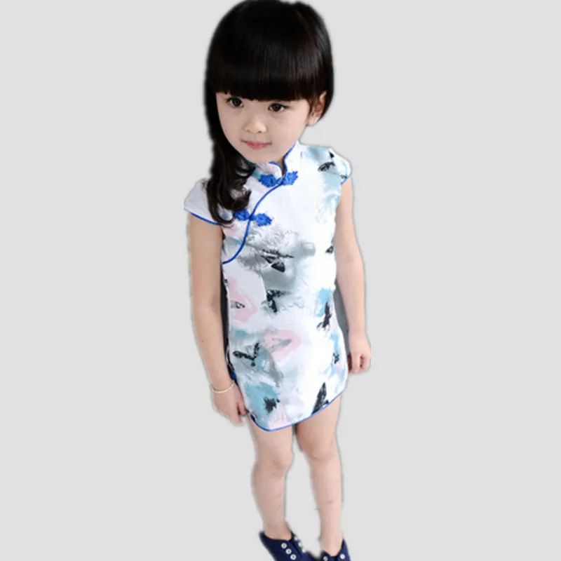 2 8T Cotton Girl Dress Trendy Kids Baby Girls Green short