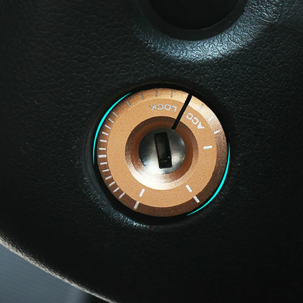 Aluminium alloy ignition key ring cover car styling for VW Golf Polo