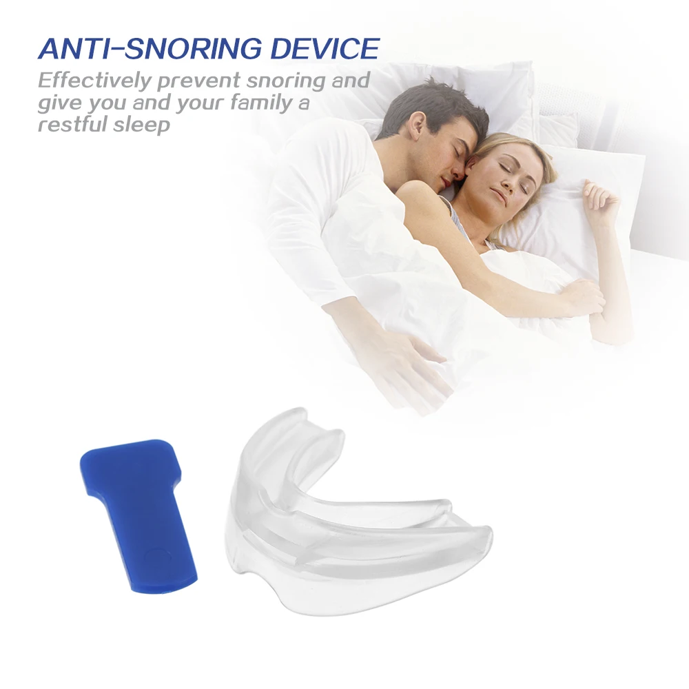 Silicone Anti snoring Teeth Socket Device Stop Snore Transparent Sleep Apnea Snore Stopper Night
