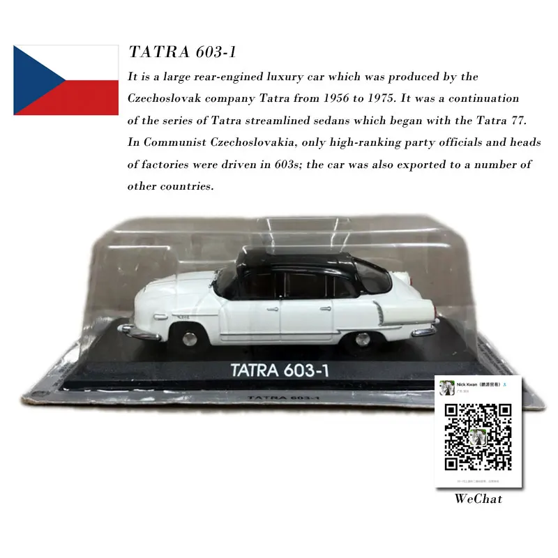 

IXO 1/43 Scale Car Model Toys TATRA 603-1 Diecast Metal Car Model Toy For Collection,Gift,Decoration