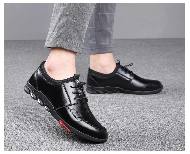 Брендовые мужские кожаные туфли; новые весенние повседневные лоферы; модные стильные дышащие мужские кроссовки с мягкой подошвой; M8023