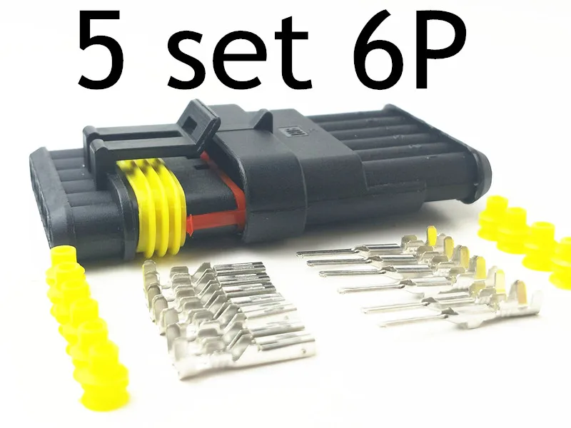 6 Pin Way Waterproof Electrical Wire Connectors
