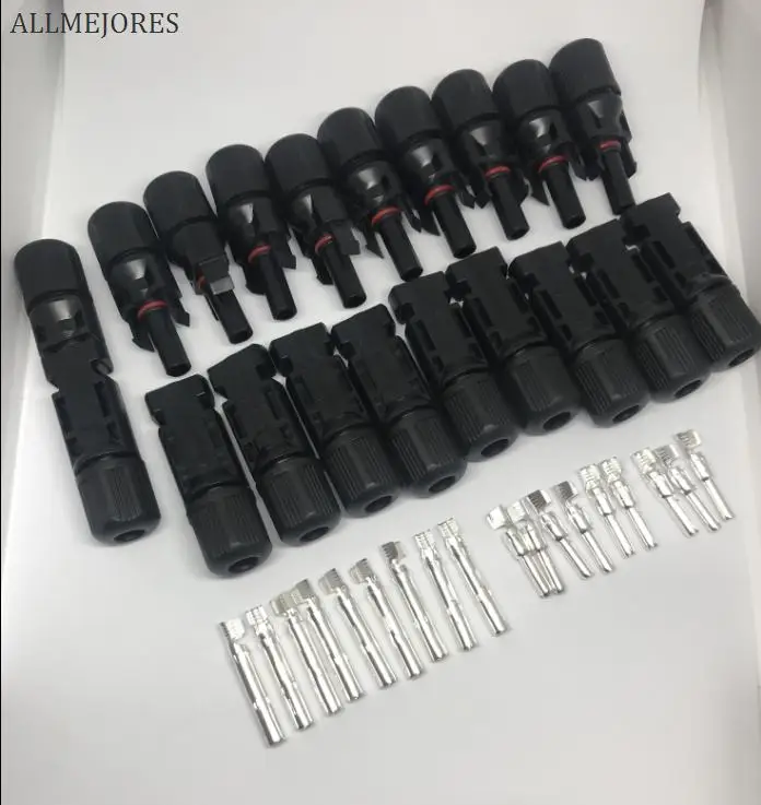 

10Pairs x MC4 Connector Male and Female ,MC4 Solar Connector 30A 1000V for PV Cable 2.5/4 /6 PV Junction box .ROSH TUV